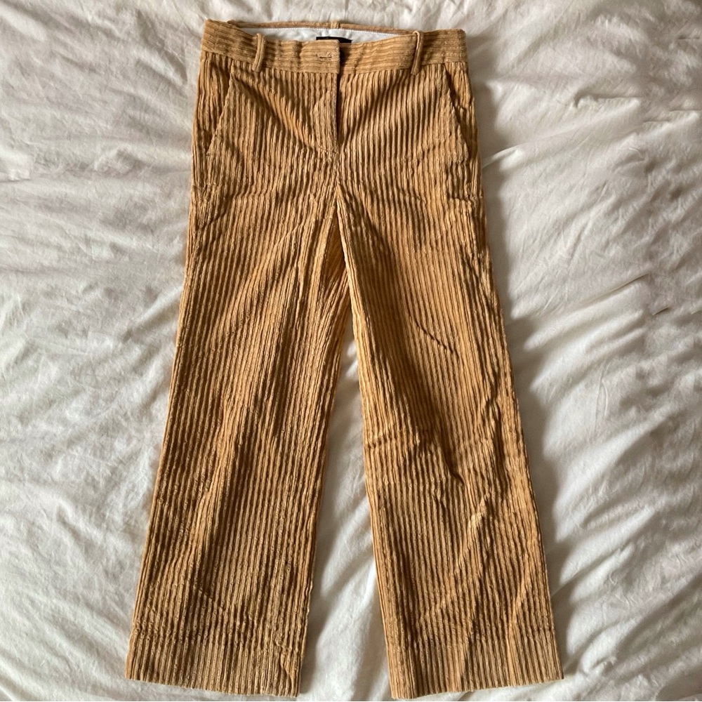 J.Crew Golden Brown Petite Cropped Corduroy Pants